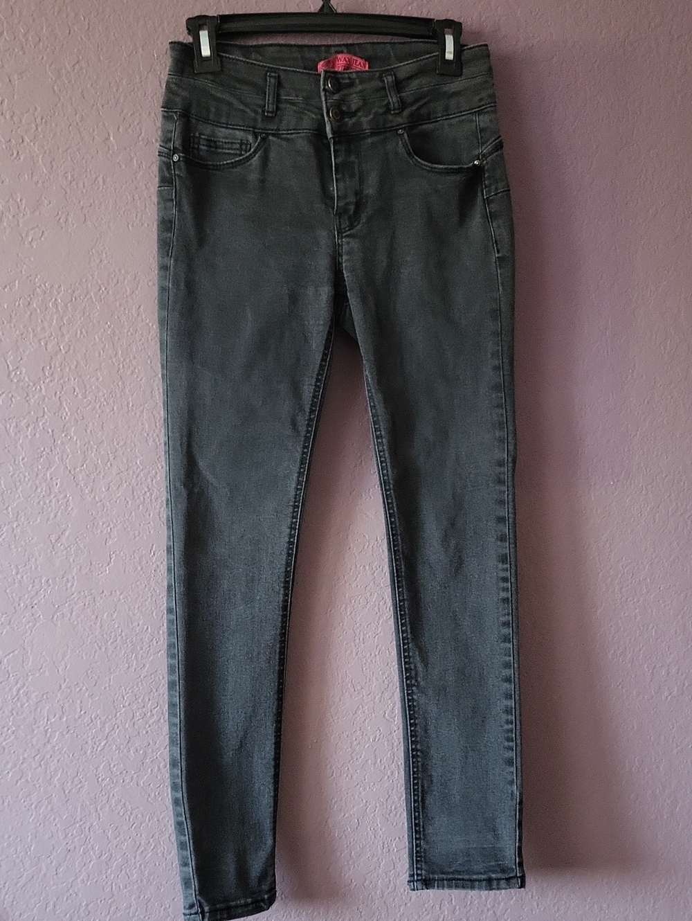 Wax Jean Dark Gray Skinny Jeans